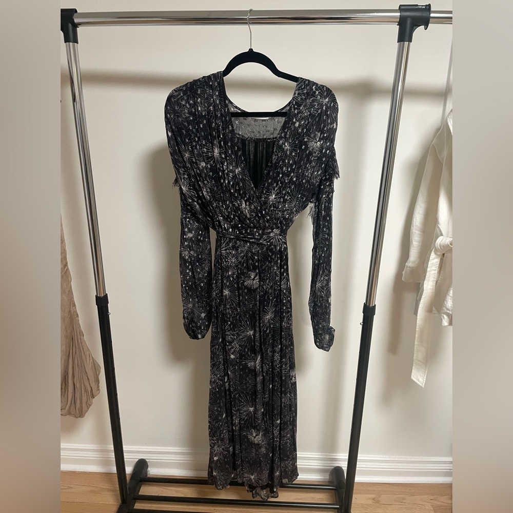 Frame firework print dress